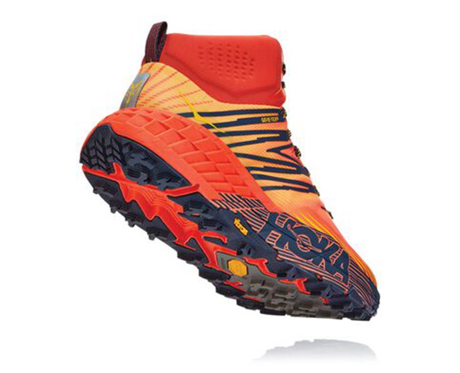 Hoka One One Trailove Tenisky Panske Červené - Speedgoat Mid GORE-TEX 2 - 81639-RLXS